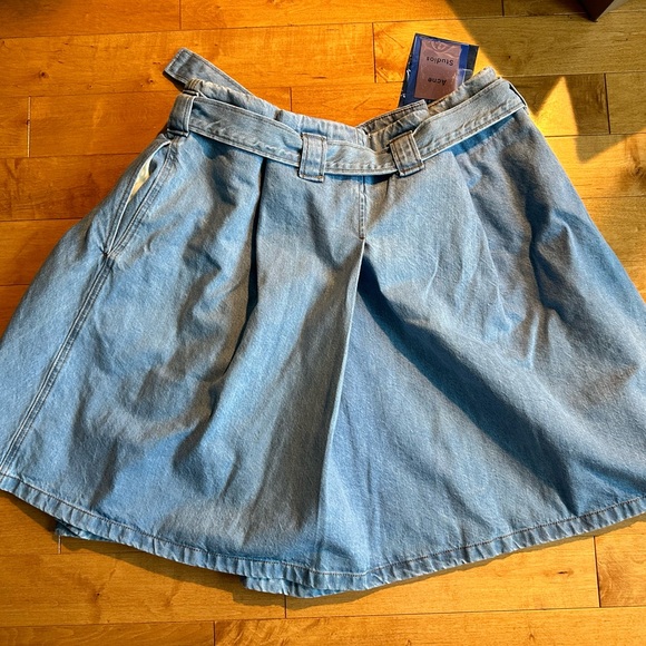 ACNE studios Blå Konst Jean Denim skirt with belt sz40 - Picture 3 of 9